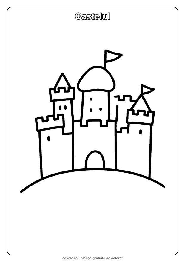 Planșă de colorat: Castelul